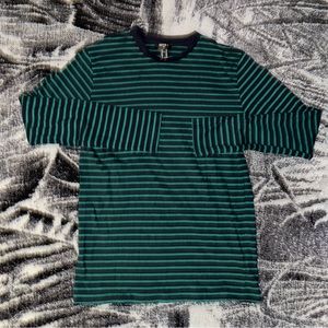 Extra small green and navy long sleeve shirt